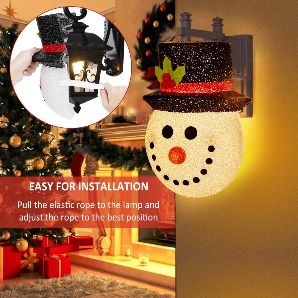 Snowman Porch Light Cover Decoration For Outdoor Holiday Atmosphere 8843735695641-1
