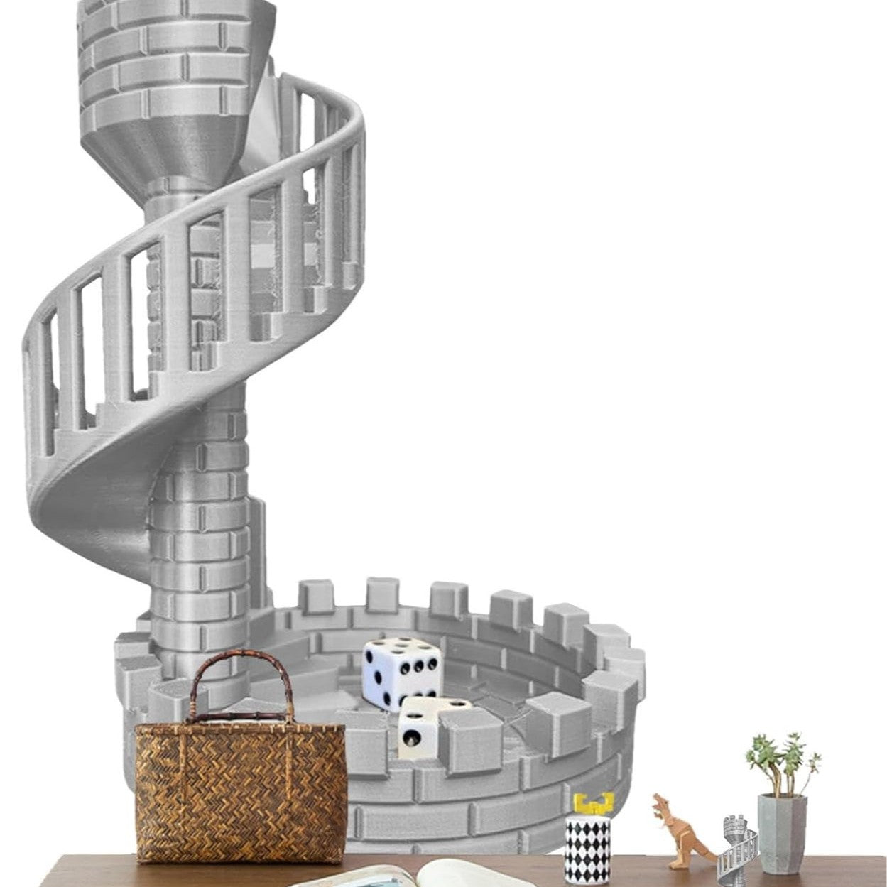 3D Printed Dice Tower – Board Game Accessory & Display Ornament 10082477408558-1