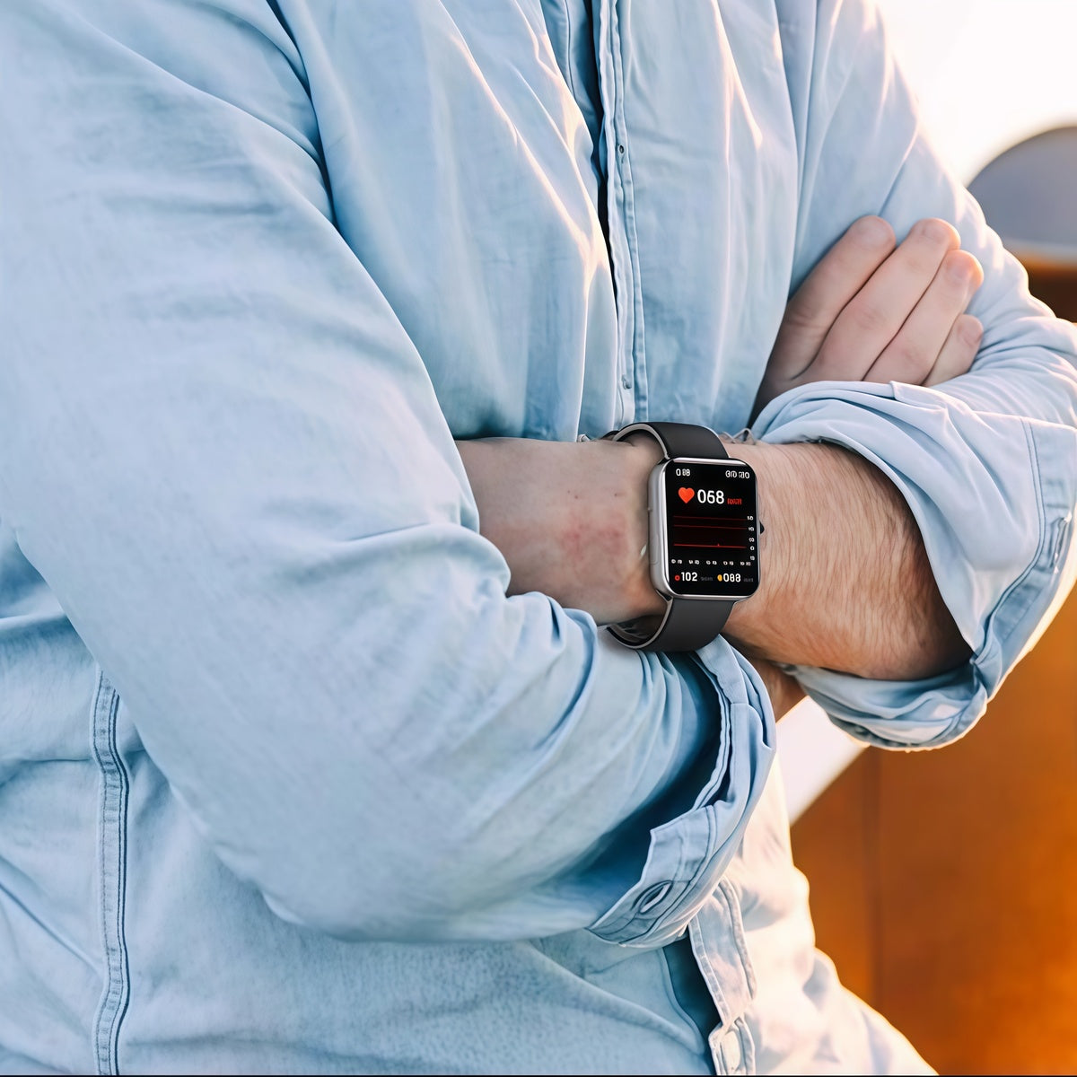 Blood Glucose Monitoring Smartwatch - Bluetooth Call Information Display Health Monitor Multiple