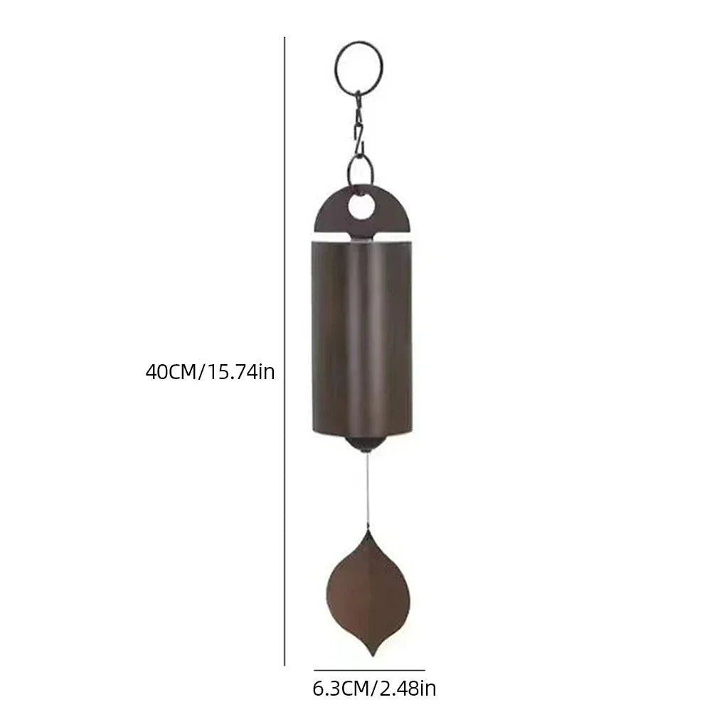 Deep Resonance Serenity Bell - Outdoor Musical Wind Chime and Home Decor (6x6x48cm)
