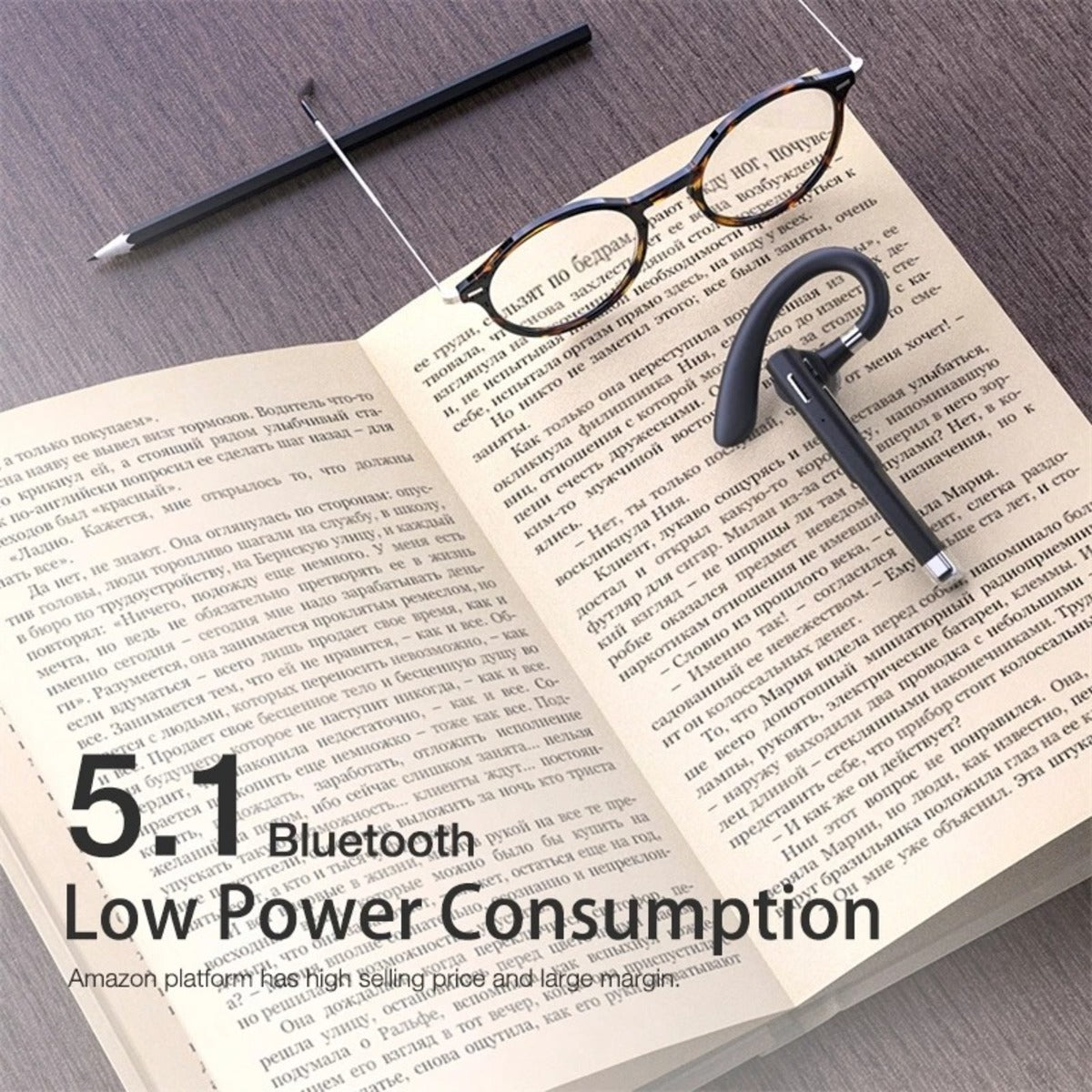 Trucker Dual Mic Wireless Bluetooth 5.1 Noise Cancelling Headset – Clear, Hands-Free Communication