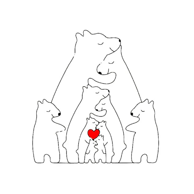 Wooden Family Puzzle for Heartwarming Home Décor and Meaningful Gift 15089197515078-1