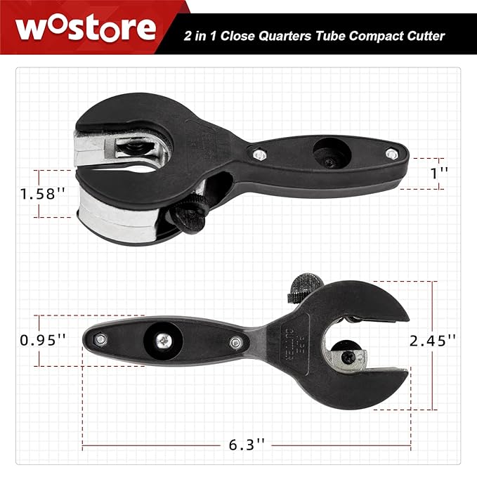 Ratcheting Pipe Cutter For Tight Spaces Cuts Copper Pvc Precisely 14981443682630-1