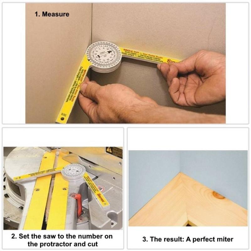 Professional Miter Protractor Angle Finder Tool For Carpentry Measurement 6850605514852-1