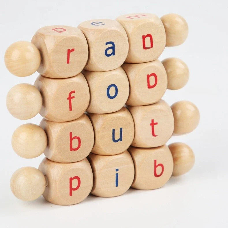 Wooden Reading Block Set for Toddlers’ Early Literacy and Word Practice 10798656815438-1