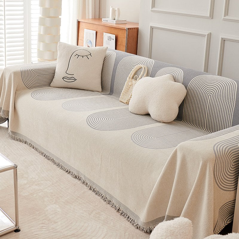 Reversible Chenille Sofa Cover Non Slip Water Resistant Washable 8863050301742-1