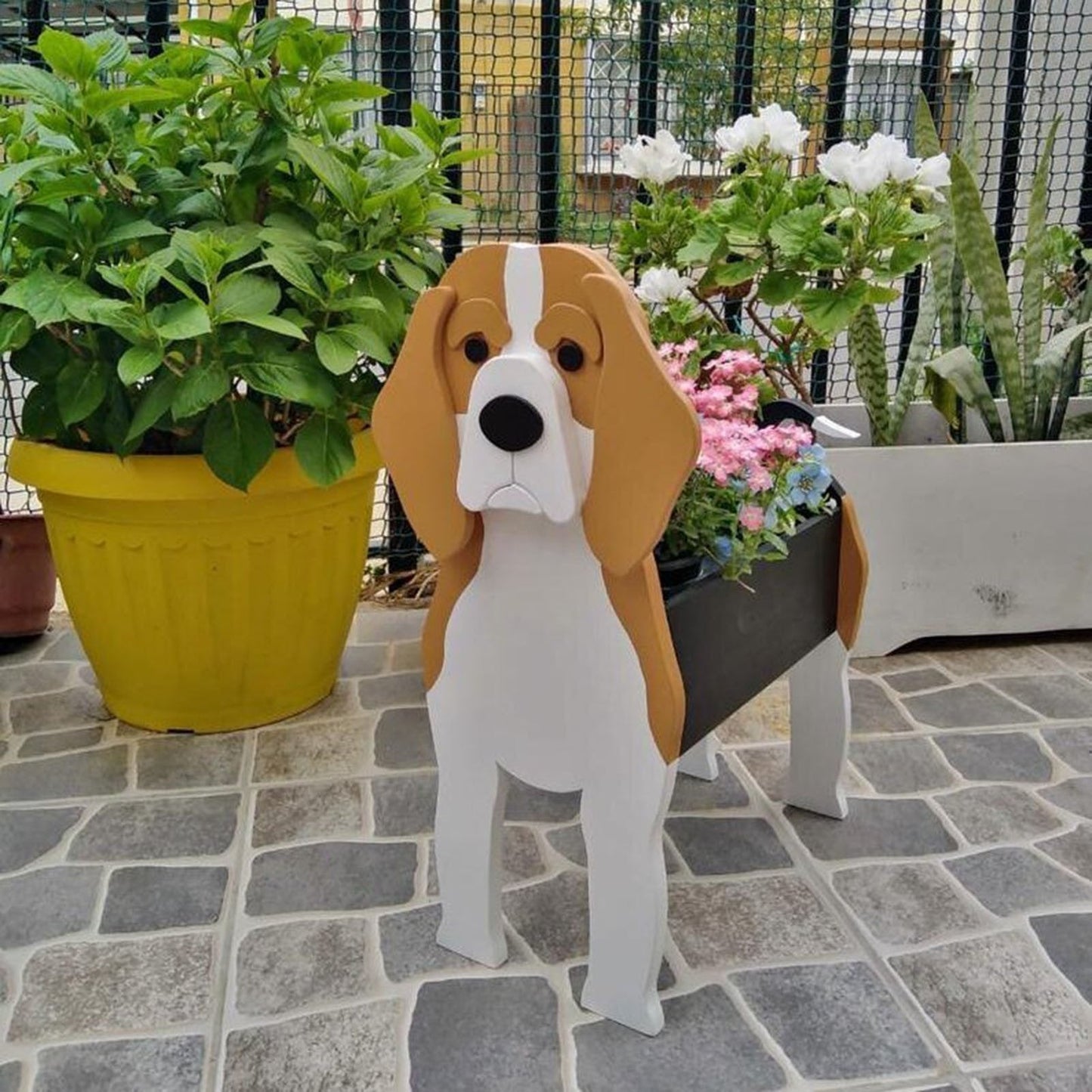 Adorable Dog Shaped Planter for Fun and Charming Garden Decor 15051841143110-1