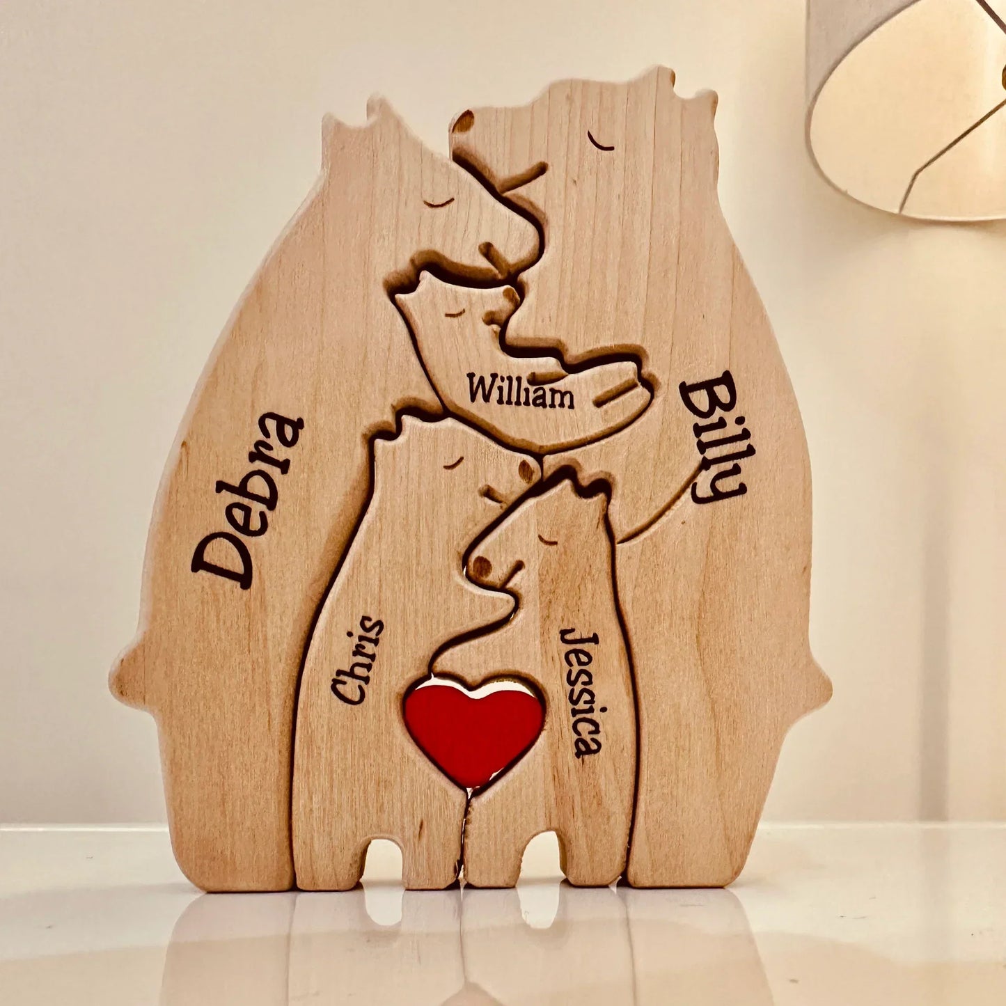 Wooden Family Puzzle for Heartwarming Home Décor and Meaningful Gift 15089197515078-1