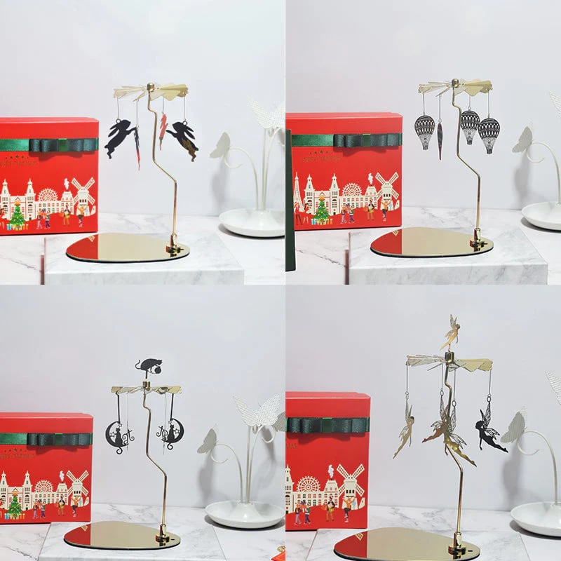 Romantic Thermal Rotating Candle Holder Stainless Steel Home Decoration 9539189113134-1