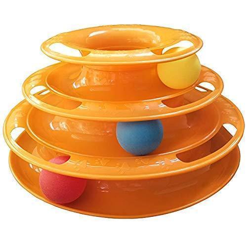 Three Layer Colorful Cat Track Tower Toy 6851955097700-1