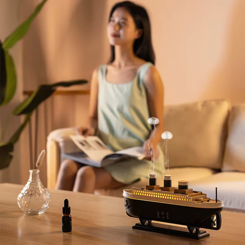 Boat Humidifier Jellyfish Mist Dual Modes Ambient Lights Timer 8591612084381-1