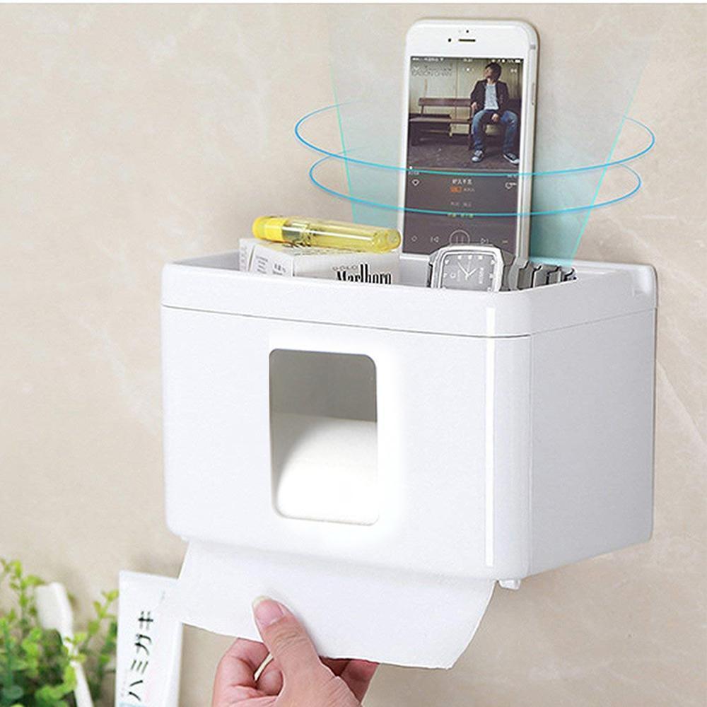 Wall Mounted Waterproof Paper Towel Holder For Convenient Bathroom Storag 6851515285604-1