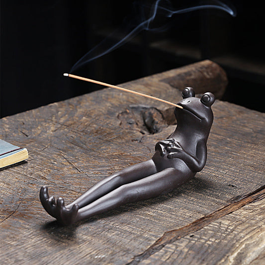Meditate Frog Incense Stick Holder 6849885896804-1