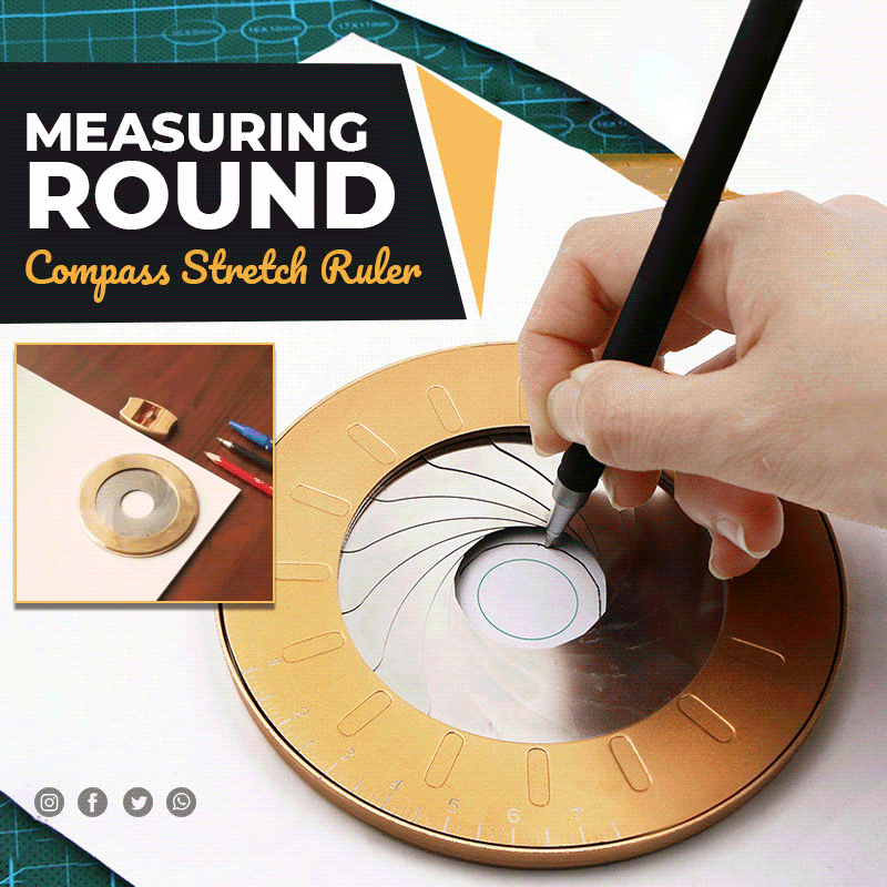 Measuring Round Compass Stretch Ruler 8667204256046-1