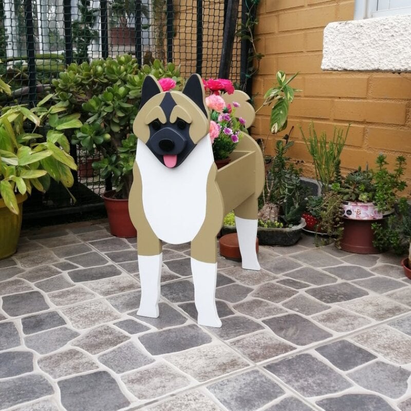 Adorable Dog Shaped Planter for Fun and Charming Garden Decor 15051841143110-1