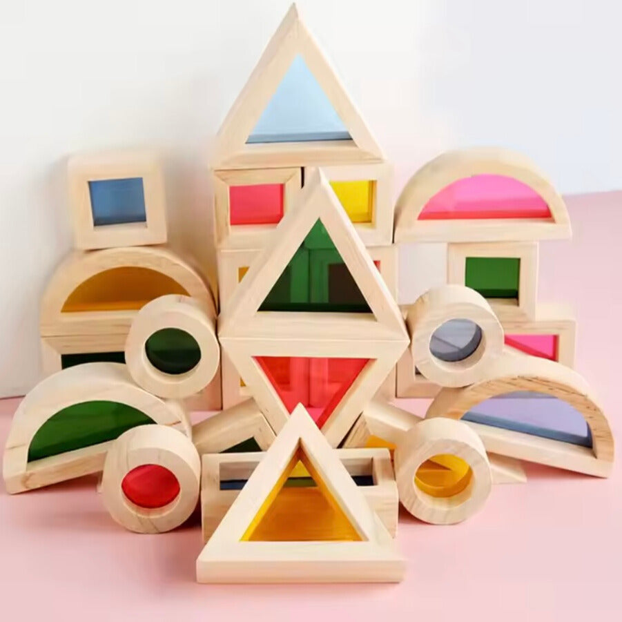 Wooden Rainbow Puzzle for Toddlers’ Color Learning and Fine Motor Skills 10397598351694-1