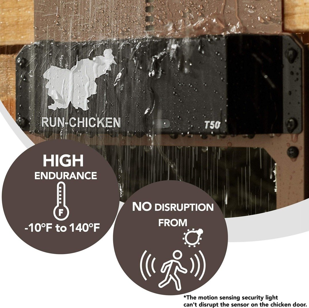 Automatic Chicken Coop Door Weatherproof Light Sensor Timer Safe 8490157801774-1