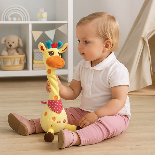 Talking and Dancing Music Giraffe Plush Toy 5117069400199-V2-1