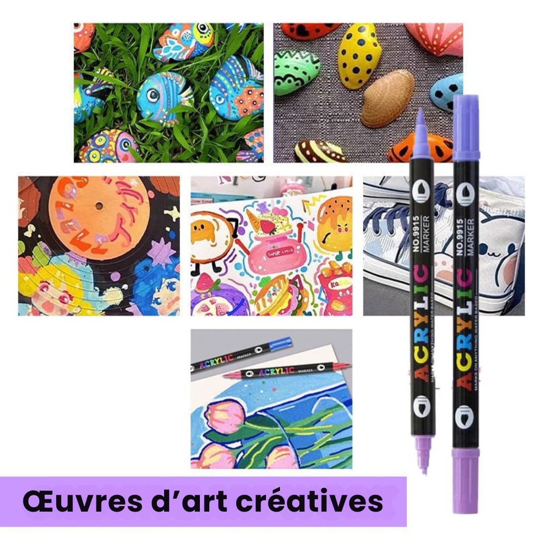 Acrylic Paint Markers Set |  Fine Tip | Vibrant, Smudge-Proof, Multi-Surface 15170505408838-1