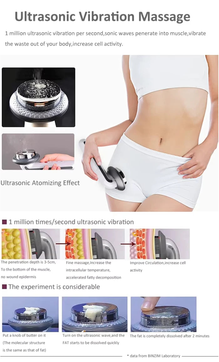 3-in-1 Ultrasonic EMS Fat Burner Face & Body Massager