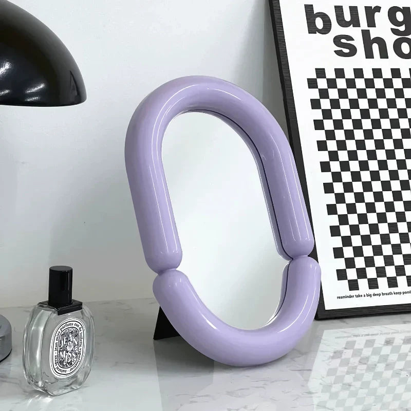 Elegant Irregular Oval Shaped Tabletop Mirror For Home Décor 14815621120326-1