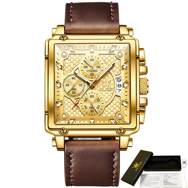Automatic Mechanical Watch Diamond Crown Dress Business Gold 8496128164142-1