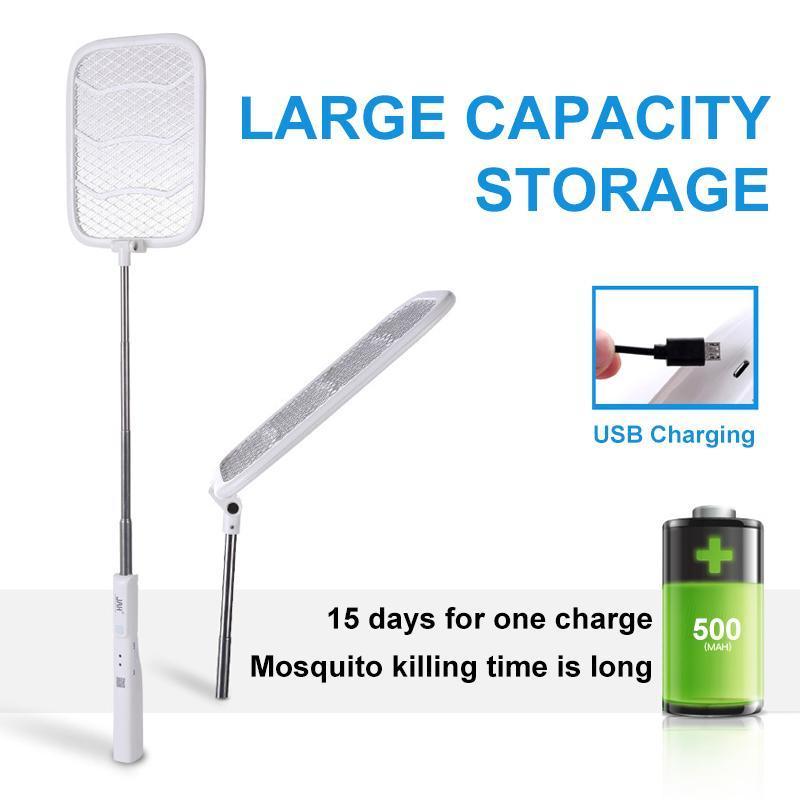 Telescopic Electric Mosquito Swatter With Rechargeable Battery And USB Charging 6851957293156-1