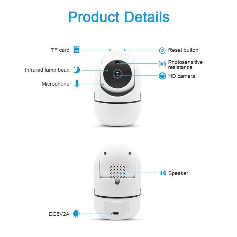 The Smart AI Security Camera - Automatic body tracking, Night vision HD 6851955556452-1