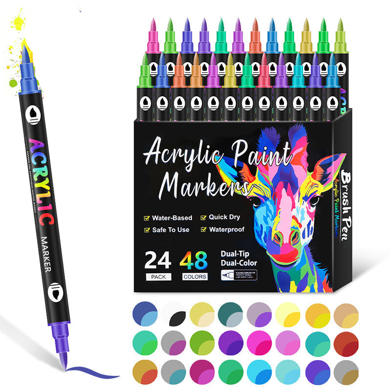 Acrylic Paint Markers Set |  Fine Tip | Vibrant, Smudge-Proof, Multi-Surface 15170505408838-1