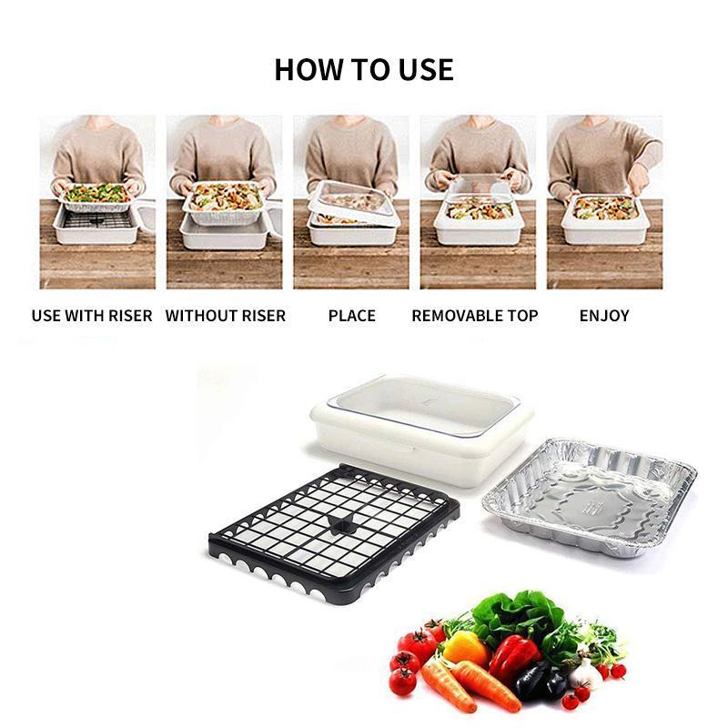 Reusable Tin Foil Crisper Tray For Safe Food Baking And Serving 6851954933860-1