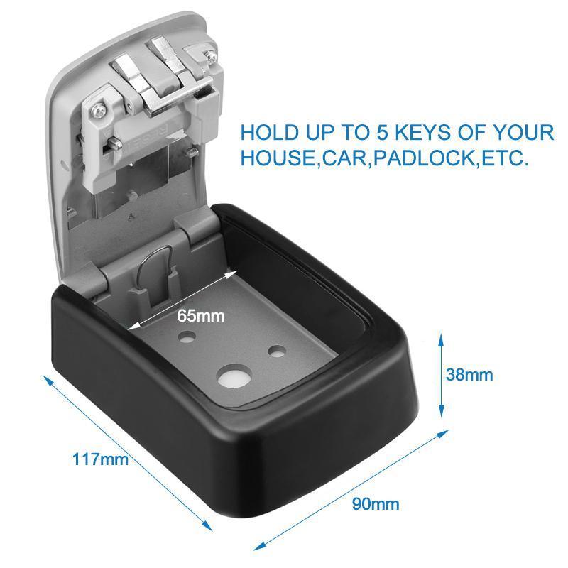 Wall Mounted Key Lock Box With 4 Digit Combination Code 6852112187492-1