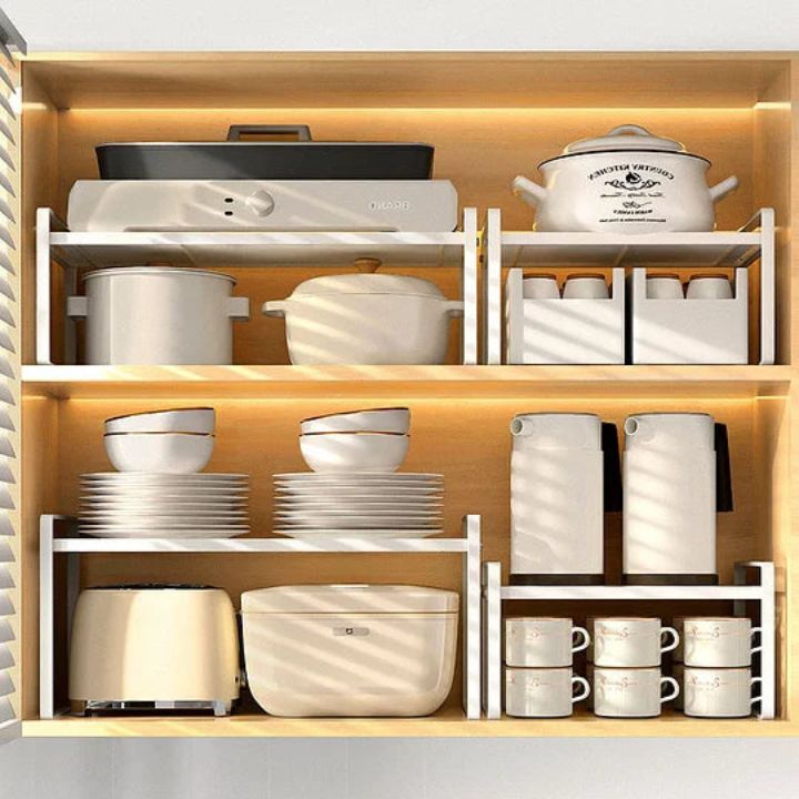 TidyShelf Adjustable Kitchen Rack for Organized and Space-Saving Storage 15002529726790-1