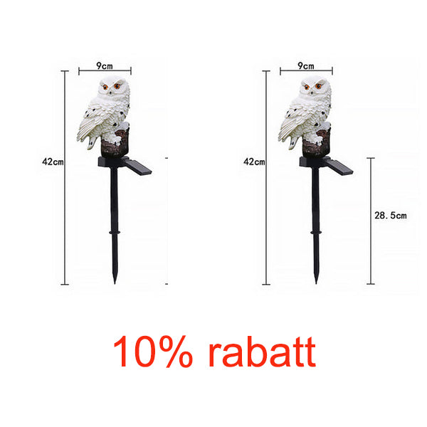 Solar Owl Garden Statue With Led Lights For Night Ambience 14969930023238-1