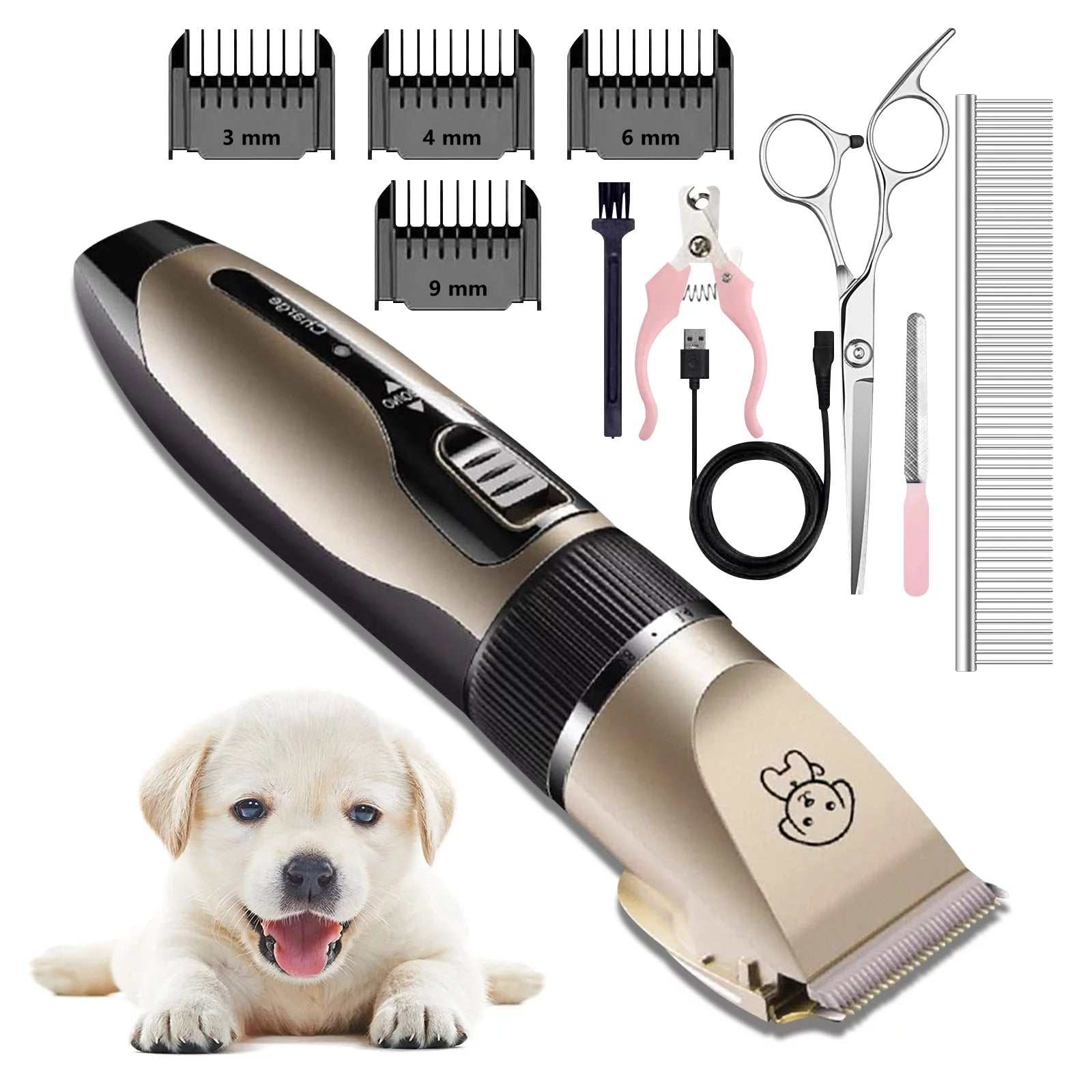 Quiet Rechargeable Dog Clippers For Professional Pet Grooming And Trimming 9022673486044-1