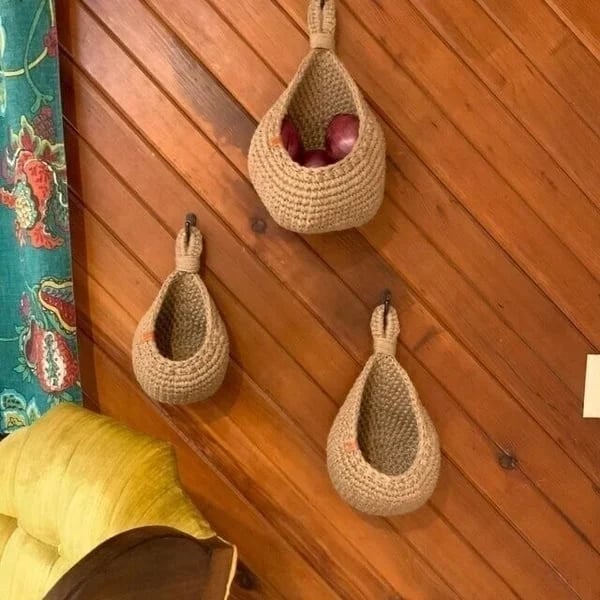 Woven Hanging Storage Baskets Organize Kitchen Bathroom Pantry With Style 14980375511366-1