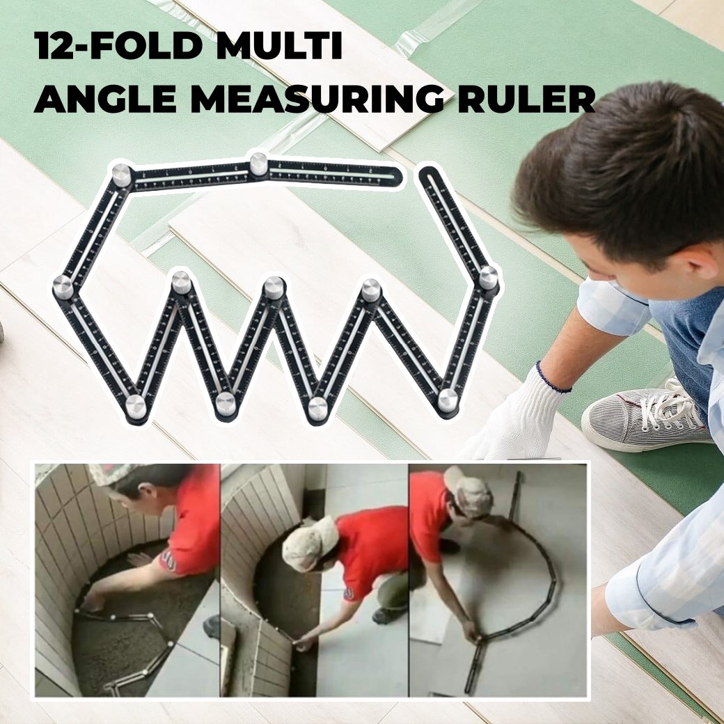 Aluminum Alloy Multi Angle Measuring Ruler Template Adjustable Tool 9824343982382-1