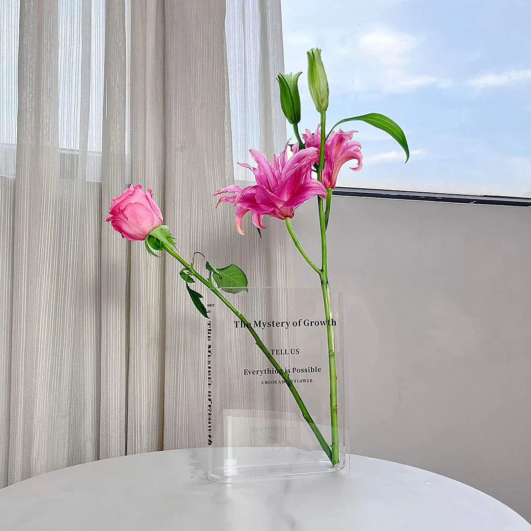 Transform Your Space With This Exquisite Book-Shaped Flower Vase 14989188104518-1