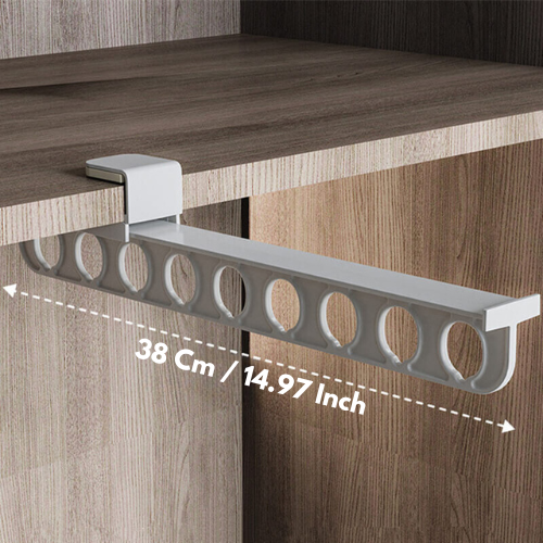 Retractable Sliding Clothes Rack Organizer For Closet Storage Convenience 14980583817542-1