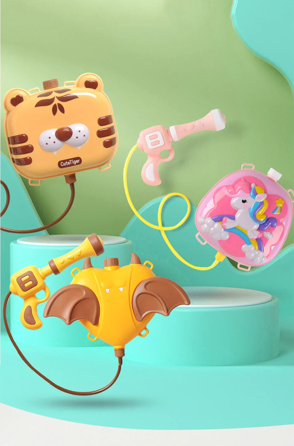 Water Blaster Backpack Toy for Fun Outdoor Splash Battle Play 15125226455385-1