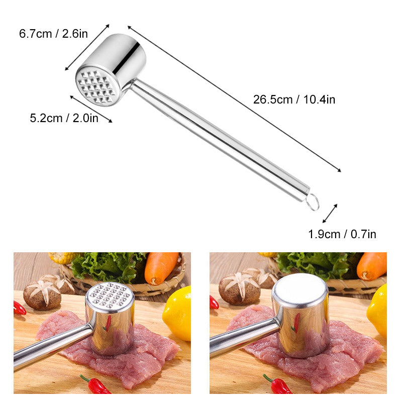 Stainless Steel Tenderizer Meat Hammer 6851433529444-1