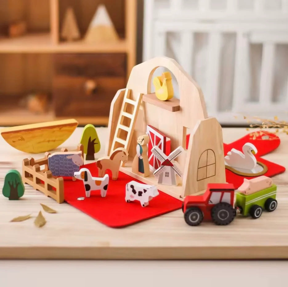 Wooden Travel Farm Toy for Kids’ Creative and Imaginative Play 10768227533134-1