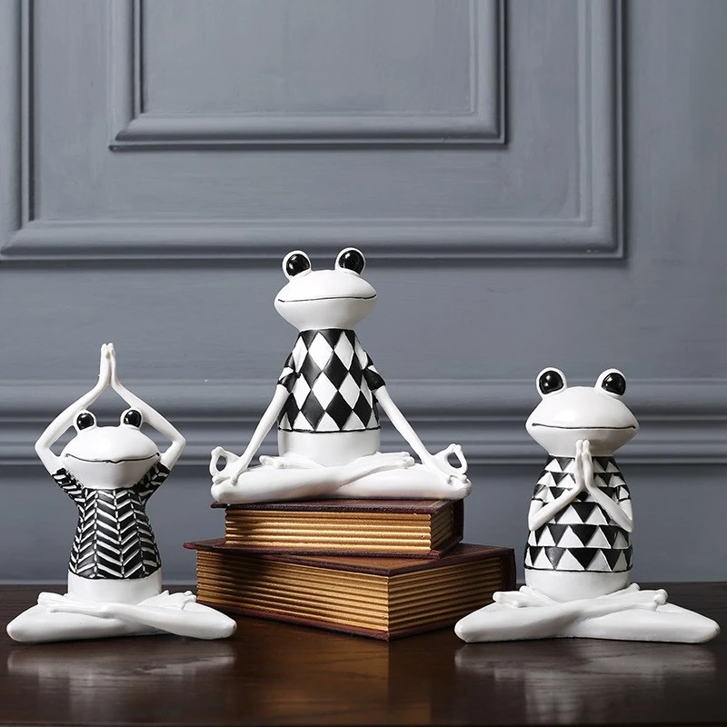 Yoga Meditation Frog Ornament For Peaceful Zen Garden Home Decoration 6850474246244-1