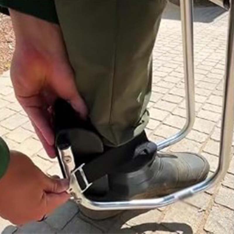 Adjustable Garden Kneeling Stool Belt Support Cushion Steel Frame 9824343753006-1