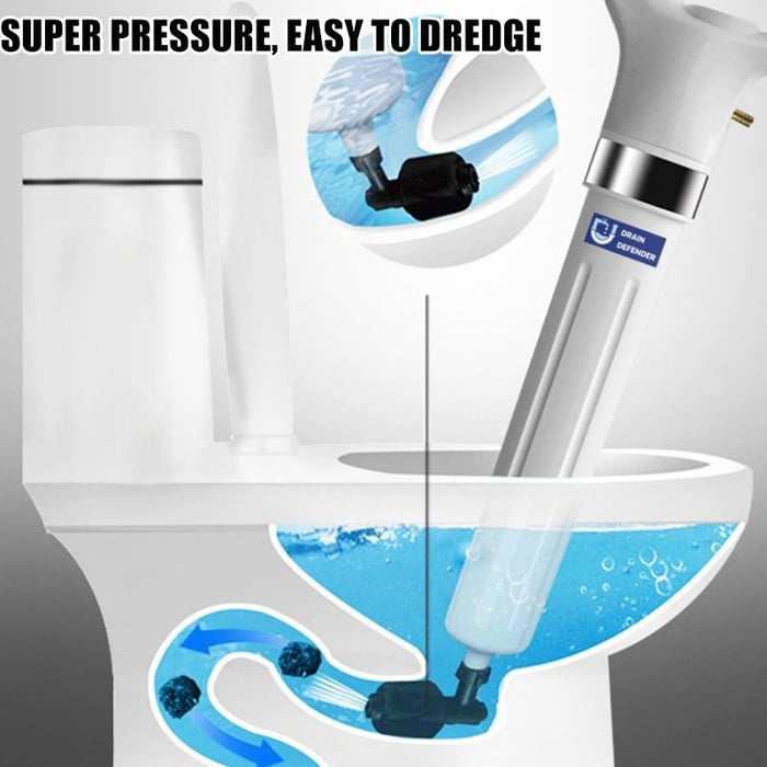 Rechargeable High Pressure Toilet Plunger Drain Clog Remover With Attachments 8545322434862-1
