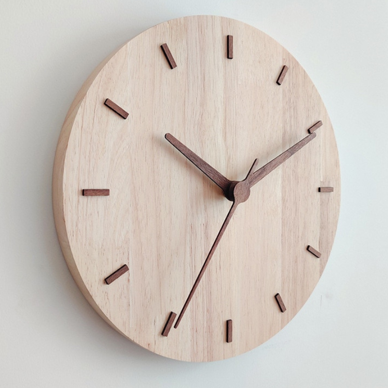 Simple Elegance Wooden Wall Clock 9525965979950-1