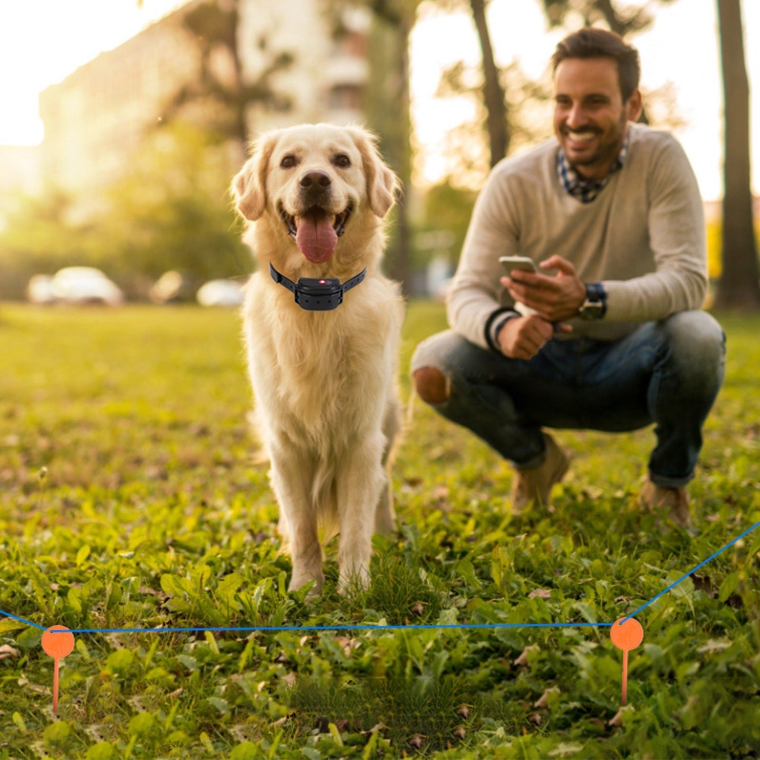 1Set Dog Fence System Pet Containment System With One Hundred Adjustable Levels IPX7 Waterproof Rechargeable Receiver Underground Fence For Small Medium Large Dog 9016328224988-1