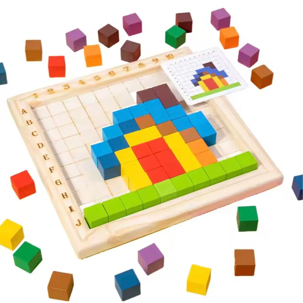 Rainbow Wooden Blocks Set for Toddlers’ Creative and Logical Play 10744076140878-1