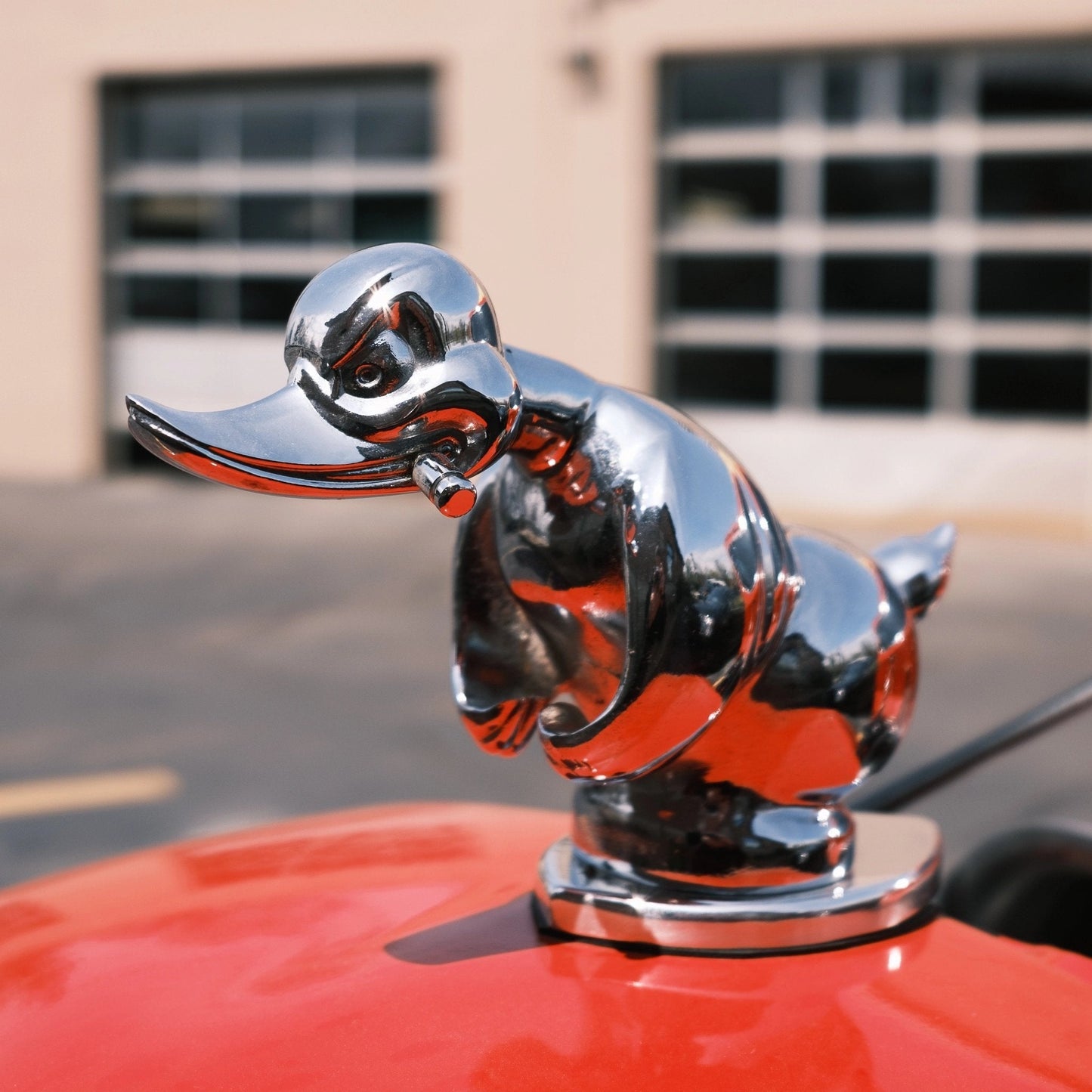 Metal Duck Hood Ornament Universal Mount For Car Motorcycle 8545363460398-1
