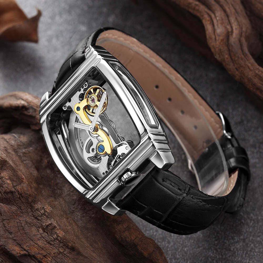 Transparent Automatic Mechanical Skull Luxury Gear Watch 9699766108462-1
