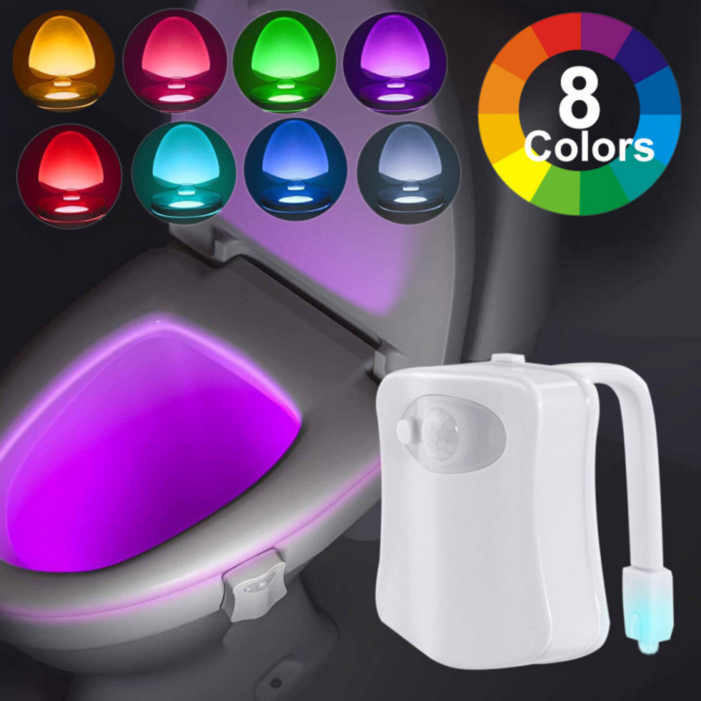 Soft LED Toilet Light Illuminates Bowl For Comfortable Nighttime Bathroom Trips 14924730696006-1